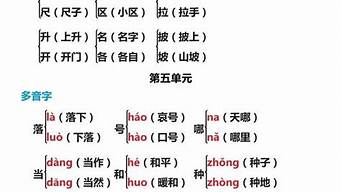 多音字组词大全_多音字组词大全100组