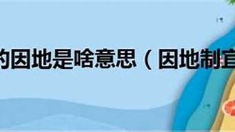 因地制宜的因是什么意思_因地制宜的意思和