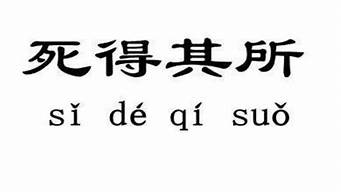 死得其所的所是什么意思_死得其所的所是什